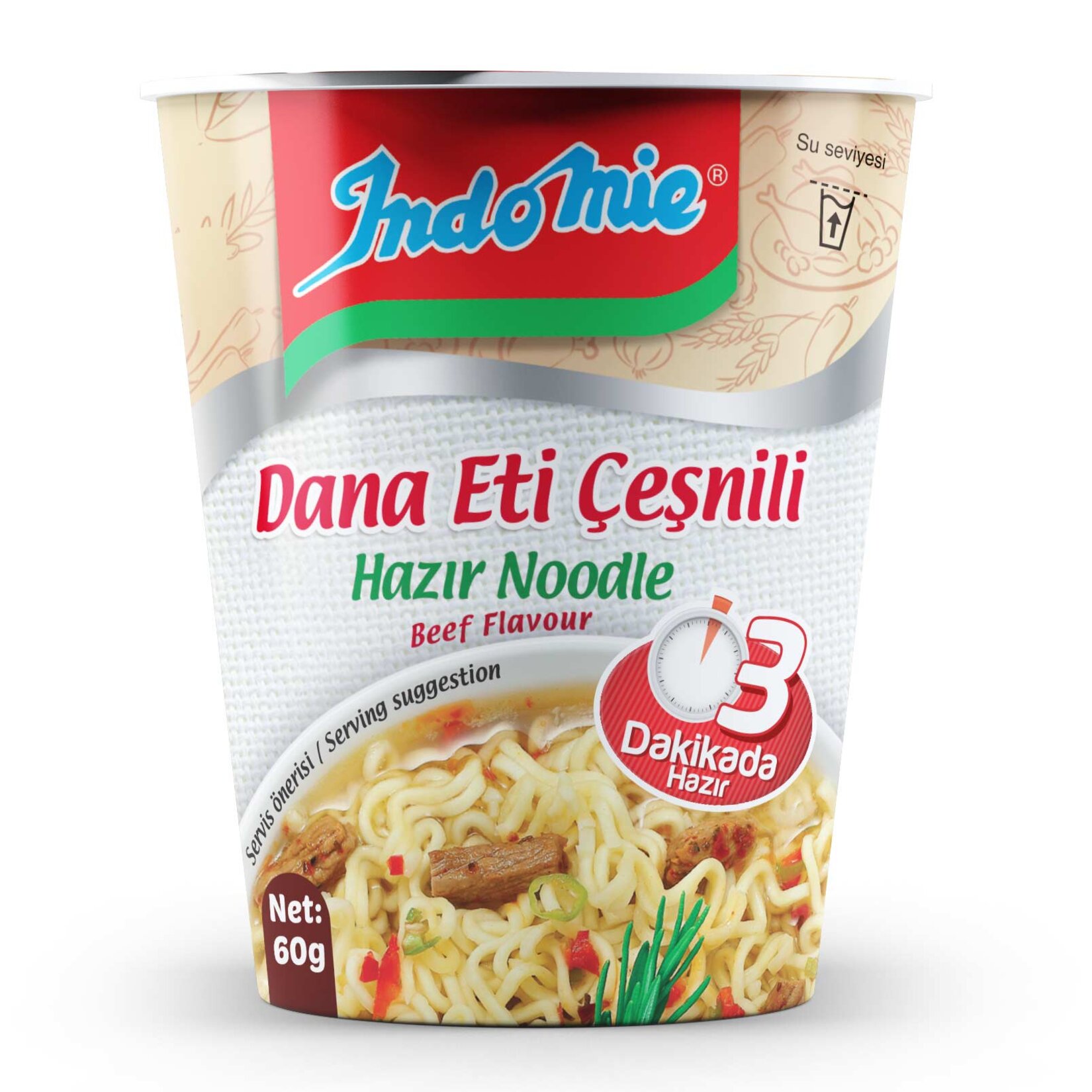 İndomie Dana Eti Bardak 60g Noodle