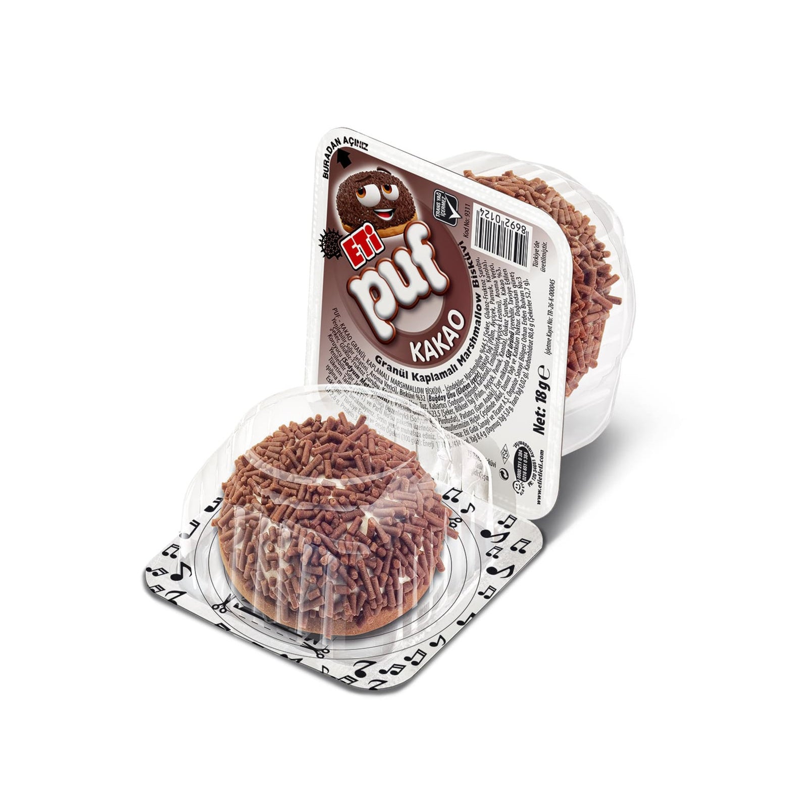 Eti Puf Kakaolu 6*18g